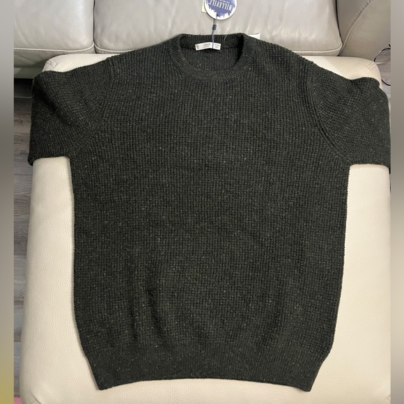 NWT - Mango Men’s Italian Yarn Waffle Knit Sweater - Size L - Picture 4 of 10